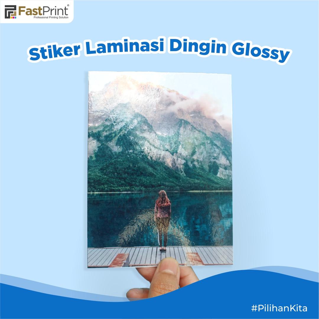 stiker laminasi dingin glossy