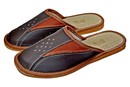 Nick - Mens leather scuff slippers - Reindeer Leather