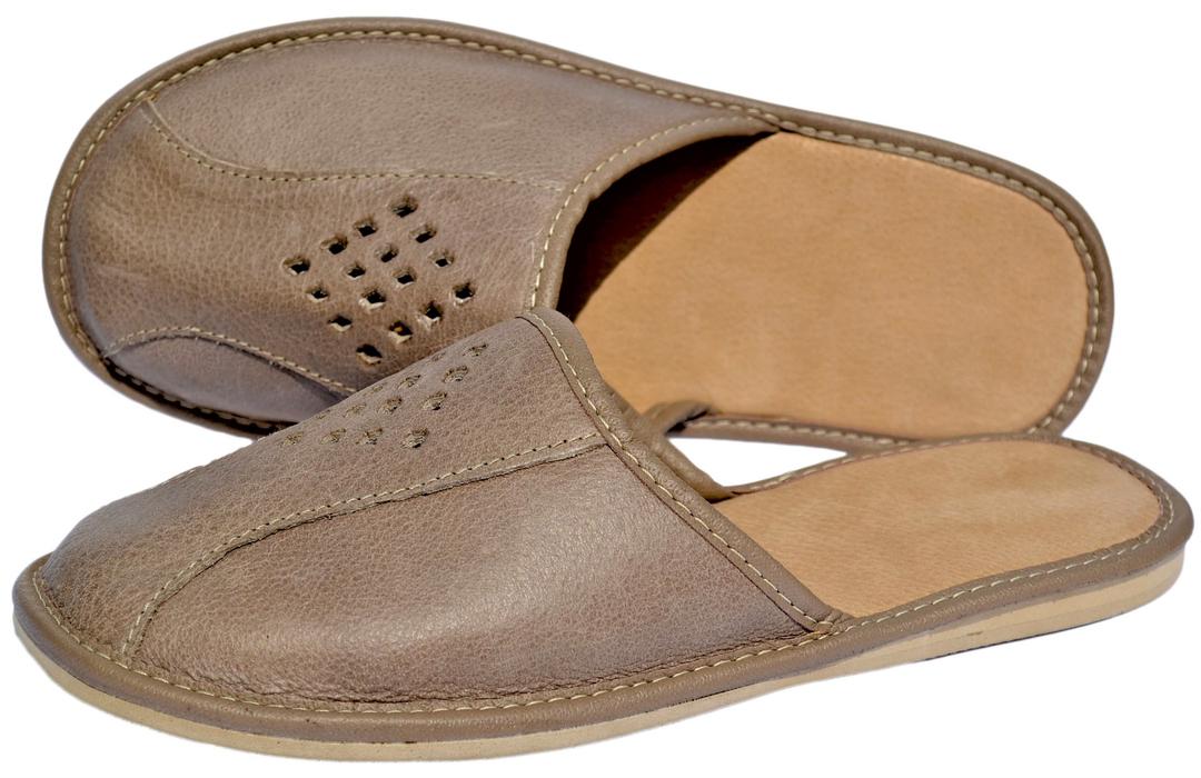 Adonis - mens house leather slippers - Reindeer Leather