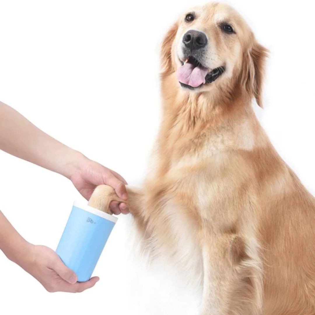 Portable dog paw cleaner