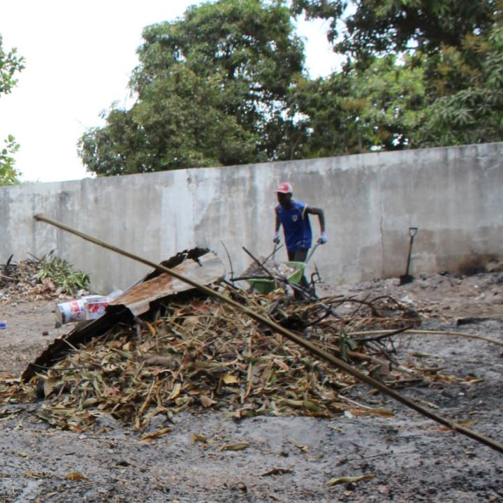 masmood helped us clear the land, and still works as a gardener today
