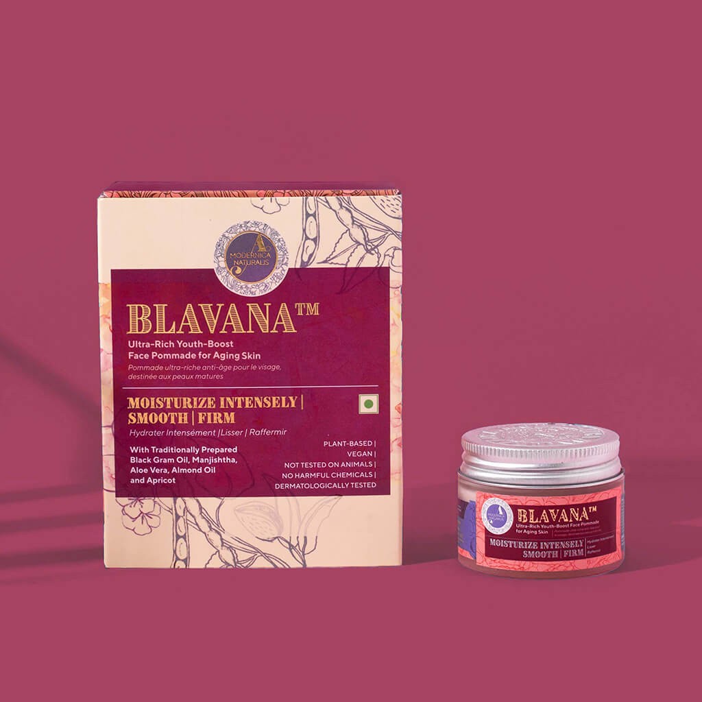 Jar of Blavana face pomade with its packaging