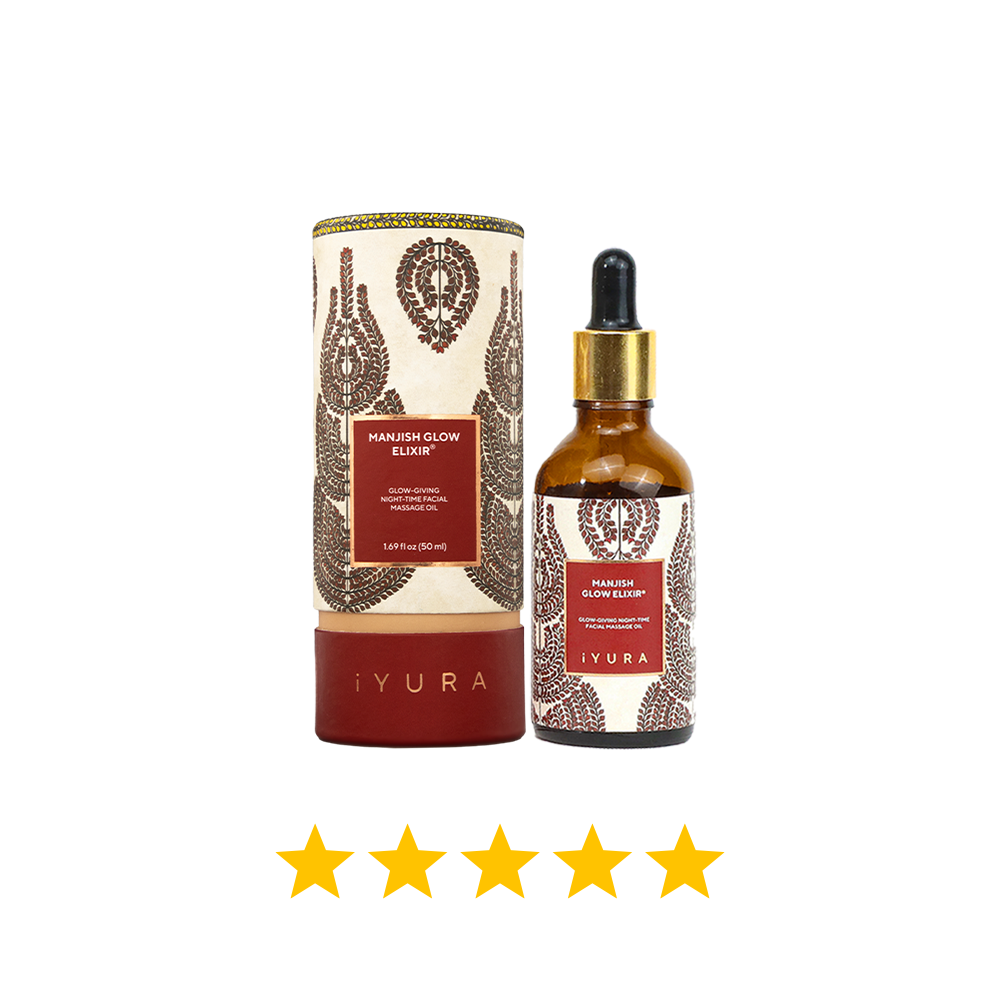 a 5 star testimonial for Manjish Glow Elixir