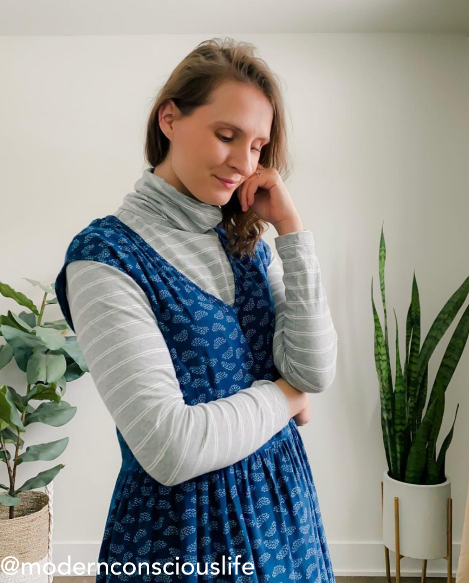 Grey Striped Turtleneck | Tradlands Monty Turtleneck