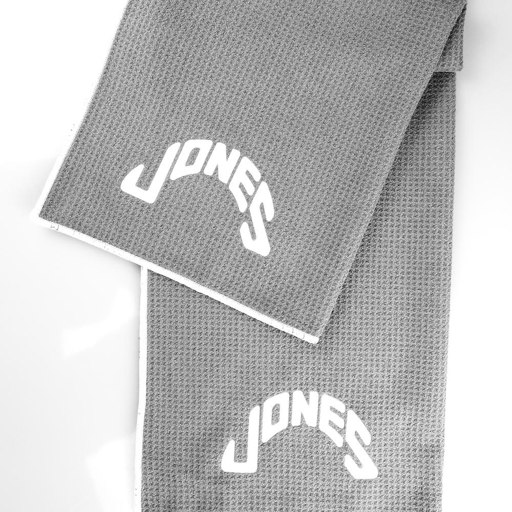 Jones Caddy Golf Towel - Grey/White