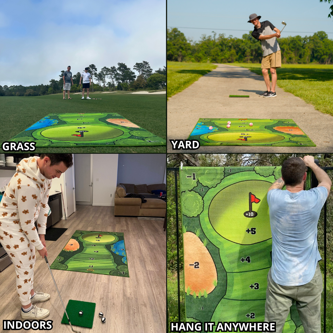 Youlvy Velcro Golf Chipping Game-Stick Chip Game, Battle Royale Golf Game  with 4x6 ft Golf Chipping Mat and 20 Grip Balls