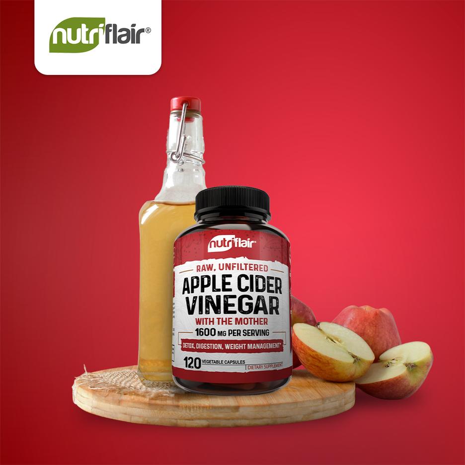 Apple Cider Vinegar Supplement - 120 Capsules From NutriFlair