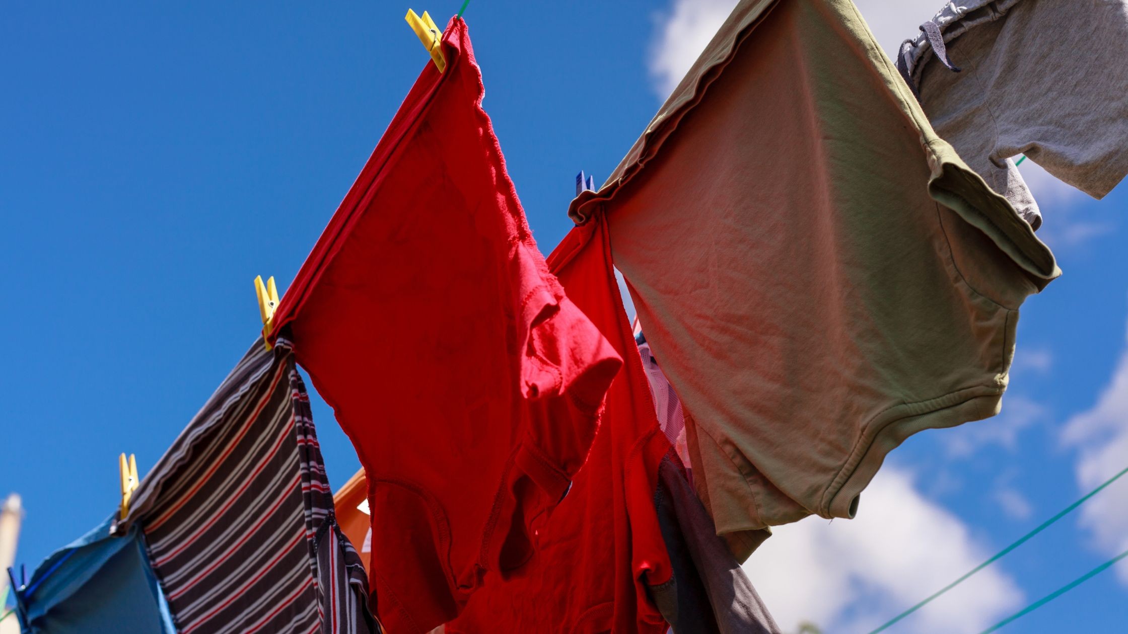 clothes drying outside