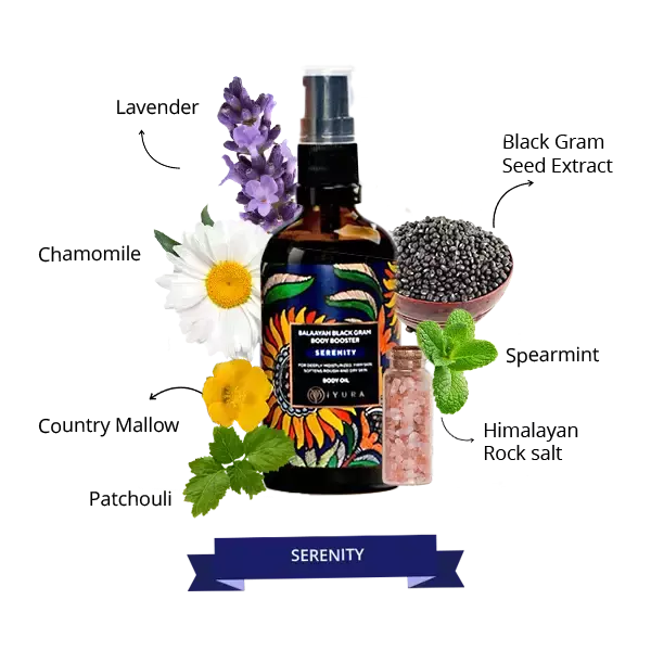 balayah serenity Body oil with ingredients