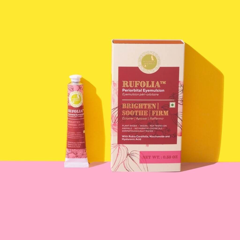 A tube of Rufolia and its beautiful pink packaging