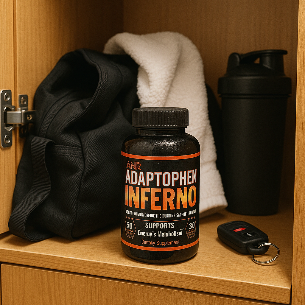 A lean, muscular man with arms crossed who uses Adaptophen to increase muscle and boost testosterone