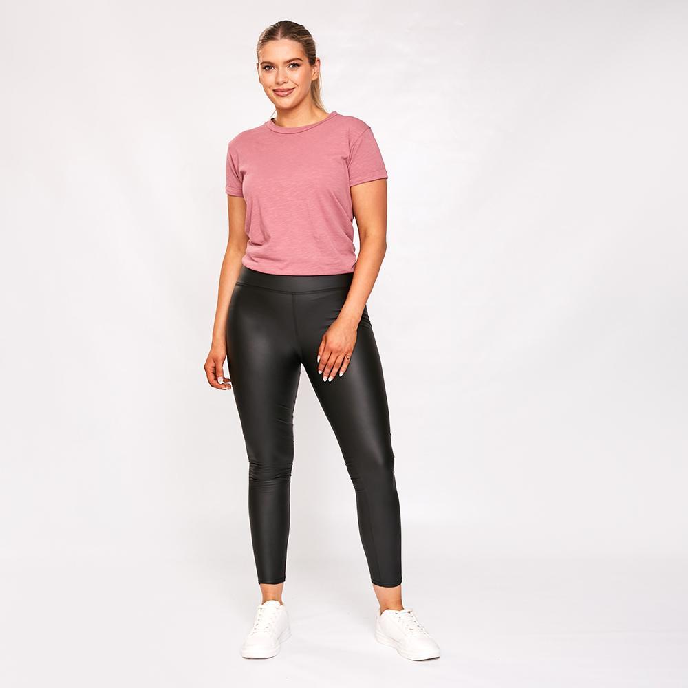 Wet Look PU Leggings (Black)