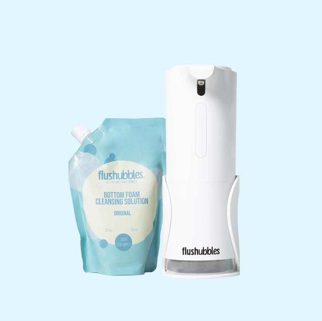 FLUSHUBBLES DISPENSER + 6 MONTHS SOLUTION