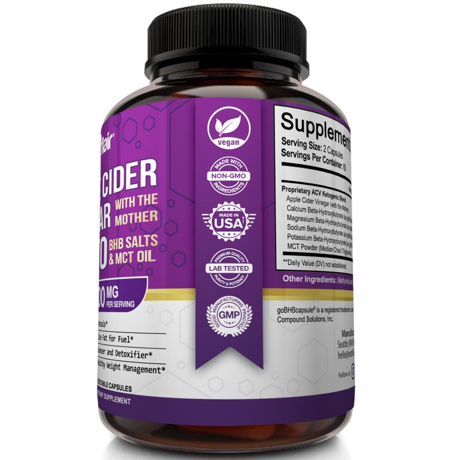 Apple Cider Vinegar Plus Keto BHB Supplement From NutriFlair