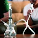 woman smoking hookah bong