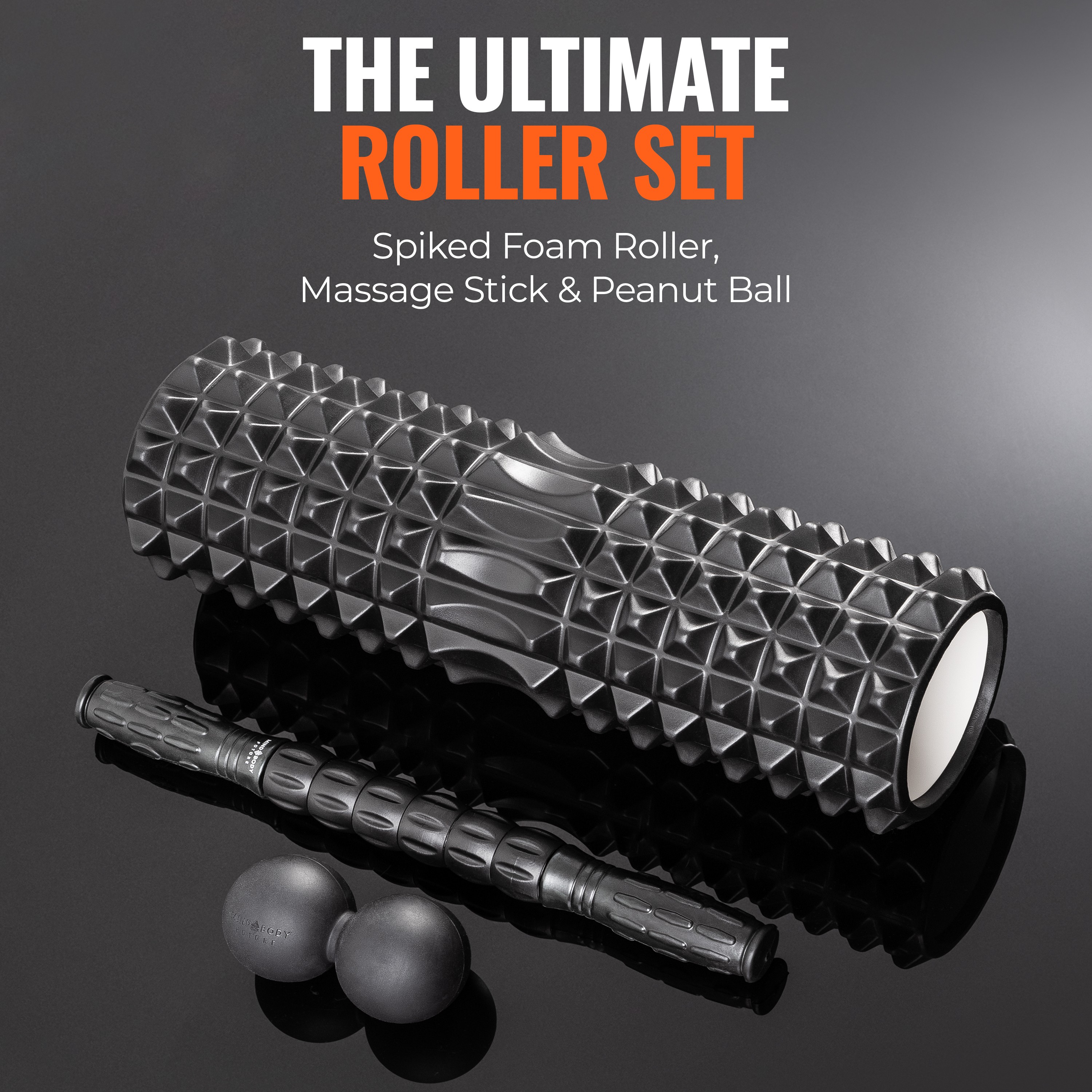 Carry Bag New Premium Massage Foam Roller Set EVA Trigger Point Ball High Quality Jumping Rope with Free Tips and Instruction Guide EVA Peanut Ball Muscle Massage Stick StiffLoose 5-in-1. 