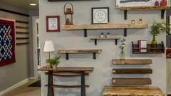 wood shelves