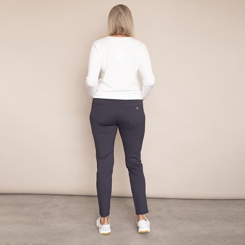 Ann Stretch Waist Trousers - Plus Size (Grey)