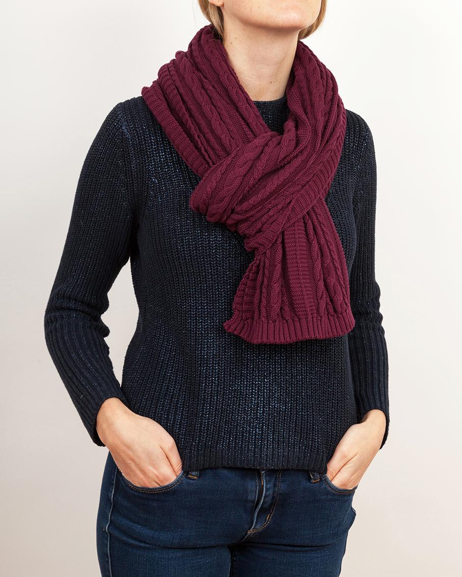 Organic Cable Knit Cotton Scarf