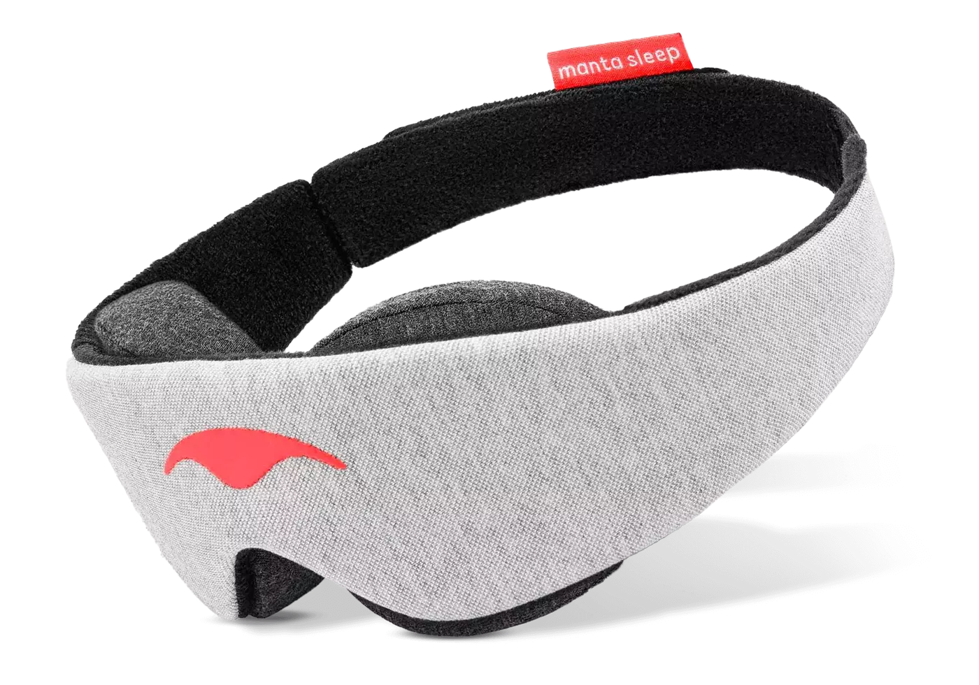 Manta Sleep’s original eye mask with eye cups that aid in blocking out light.