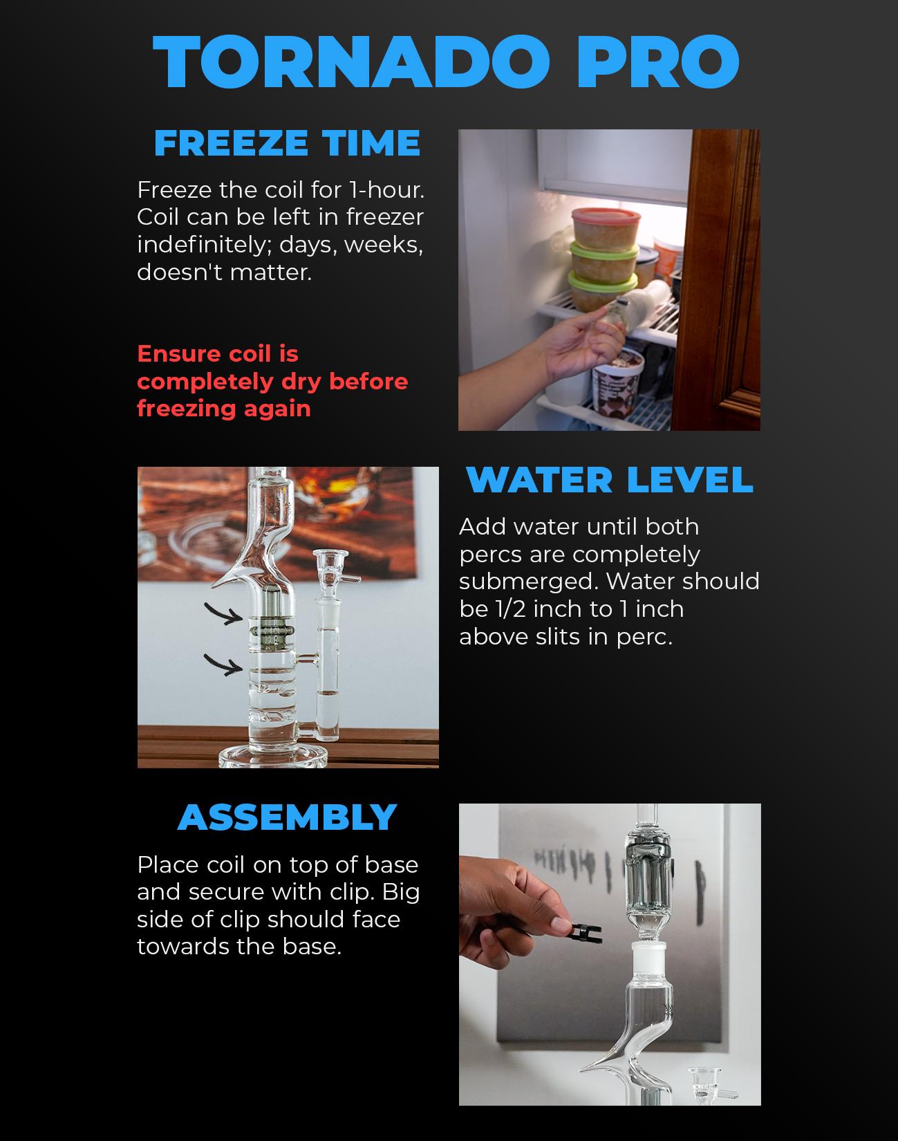 freeze pipe tornado bong pro infographic