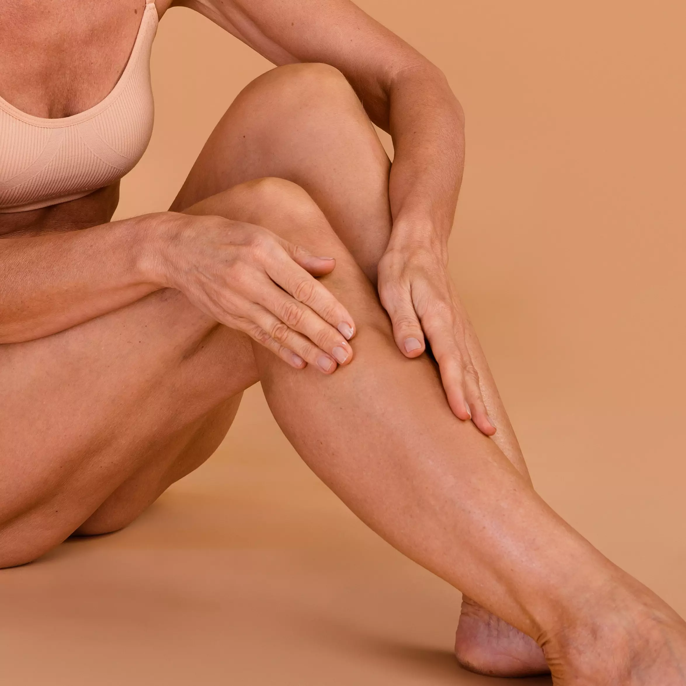 Women massaging the oil