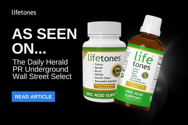 Lifetones as seen on the Daily Herald, PR Underground, and Wall Street Select.