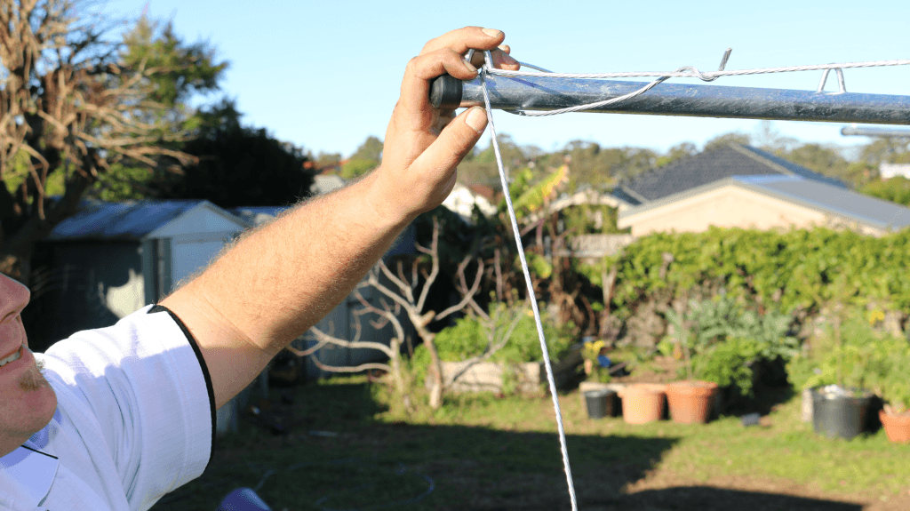 Step 2: Knotting and Securing the Cord on your Hills rotary clothesline