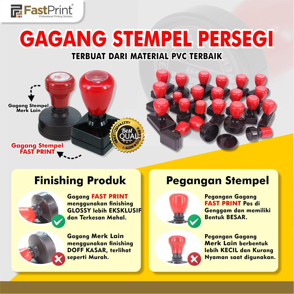 gagang stempel bentuk persegi