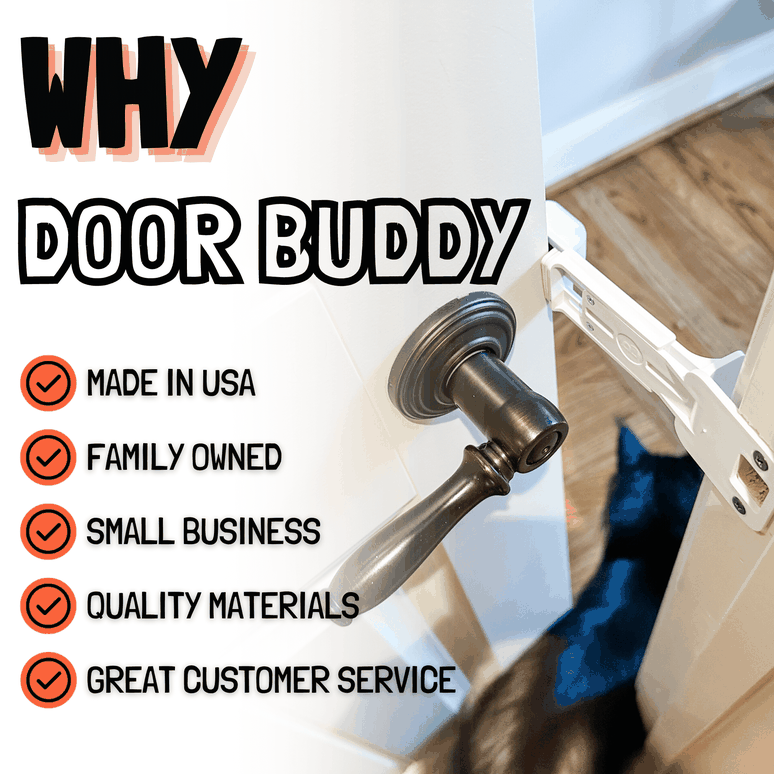 Door Buddy® Cat Door Prop - Cat Door Holder Latch to Keep Door Open