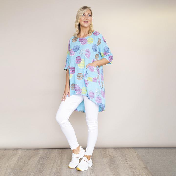 Grace Bubble Top (Blue)