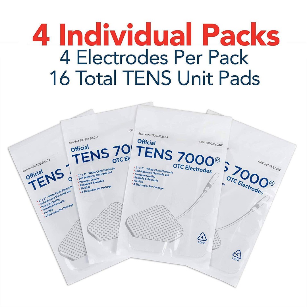 Tens 7000 Official Tens Unit Replacement Pads 48 Pack, Premium Quality OTC Tens Unit Pads, 2 x 2 Compatible with Most Tens Machines, Replacement