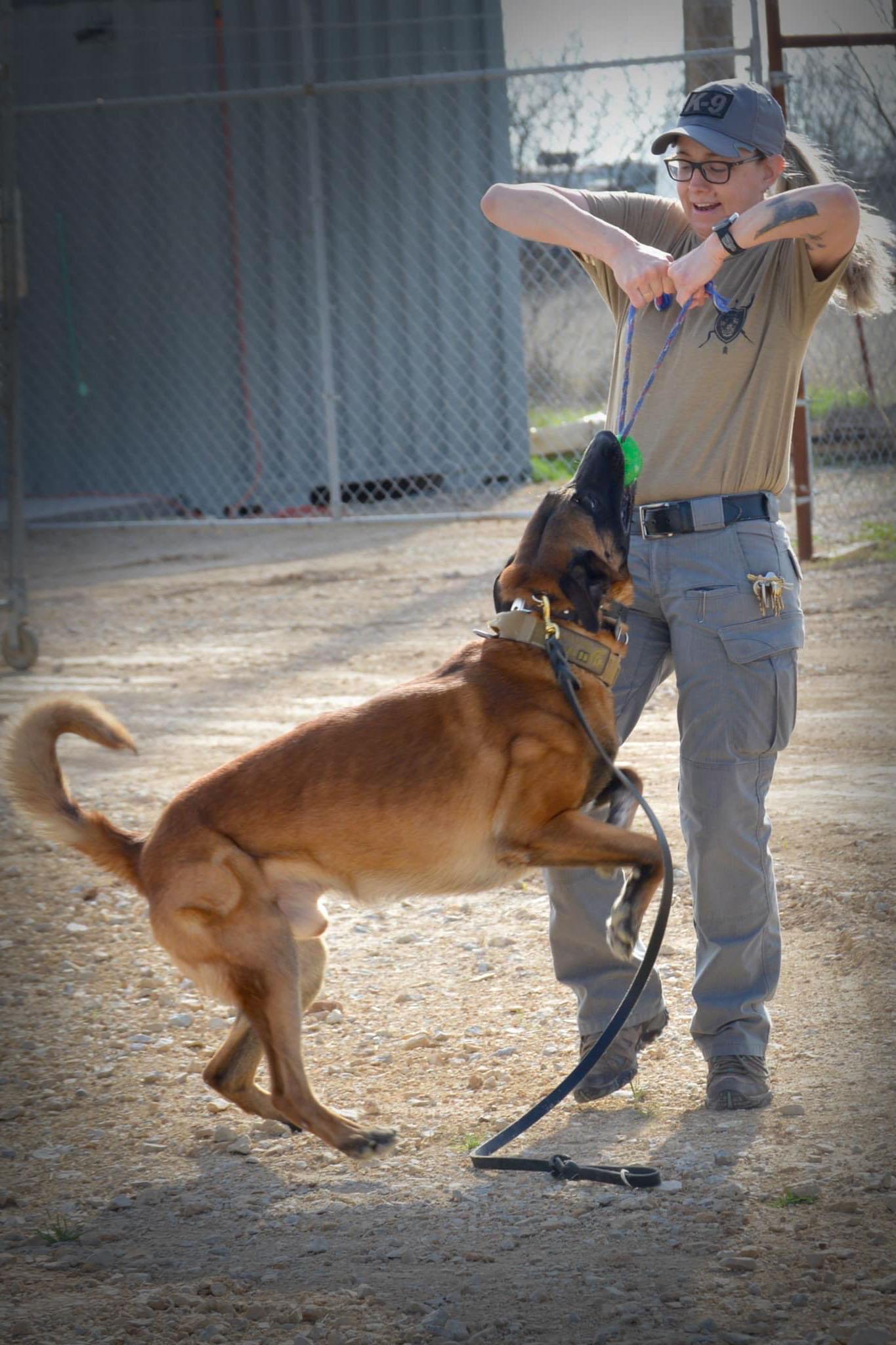 Bond training with Cpl. Wright