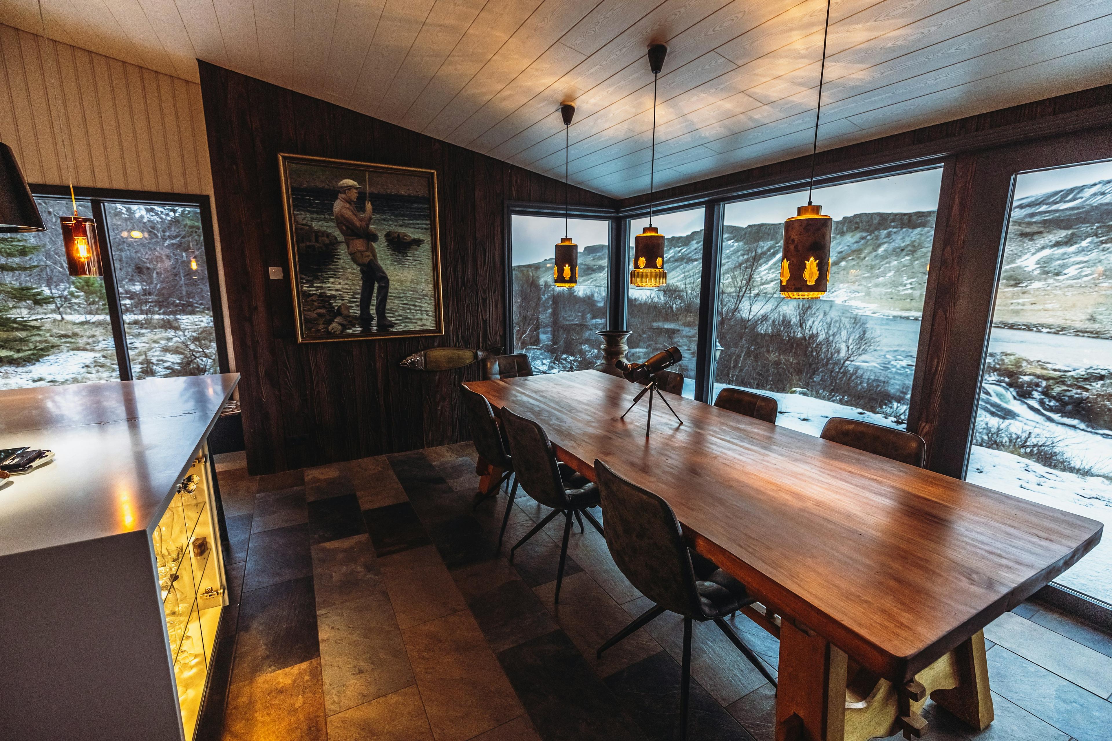 Live Edge Dining Table in a Rustic home