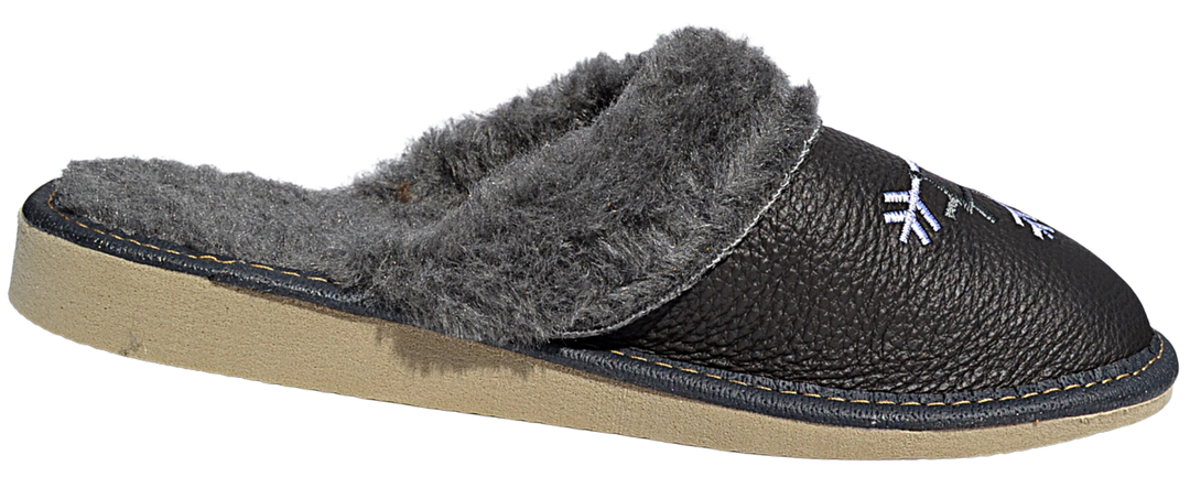 Hazel - Women backless house slippers - Reindeer Leather