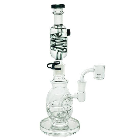 Frozen Nectar Collector Kit: Freezable Glycerin Dab Straw - Aqua and White  - Quartz Banger