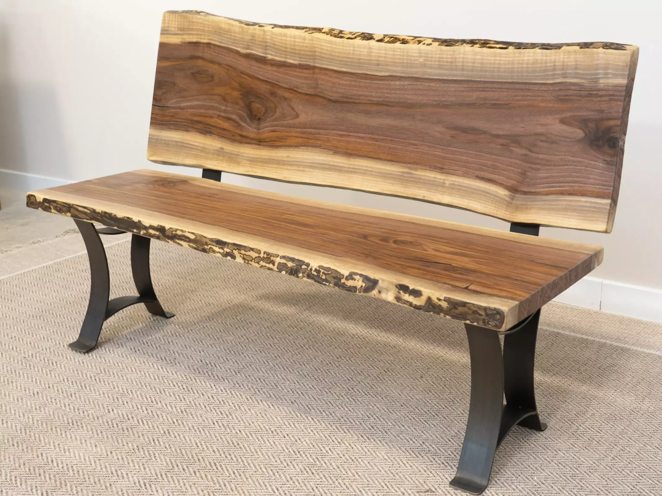 Live Edge Walnut Bench