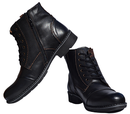 Zack - Mens cap toe leather boots - Reindeer Leather