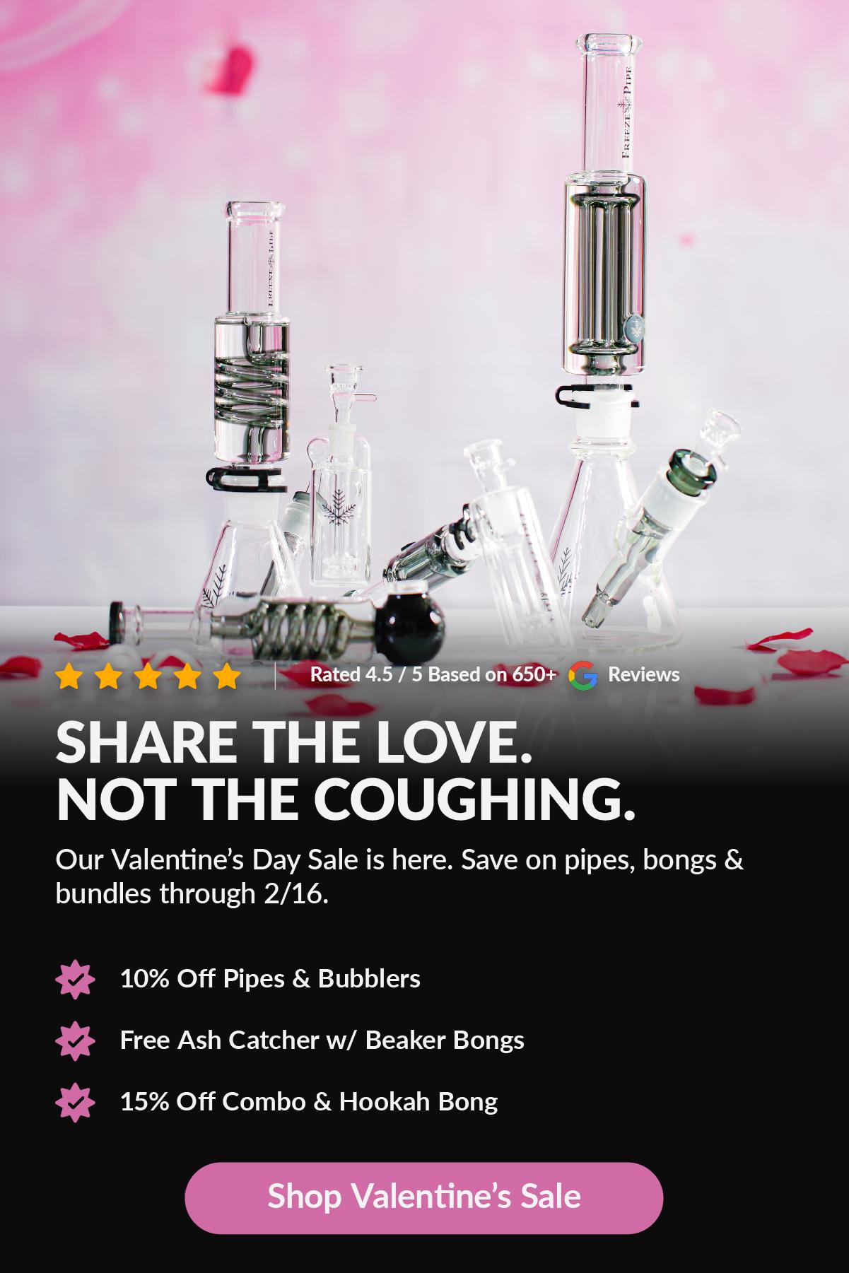 best selling bongs and pipes on table