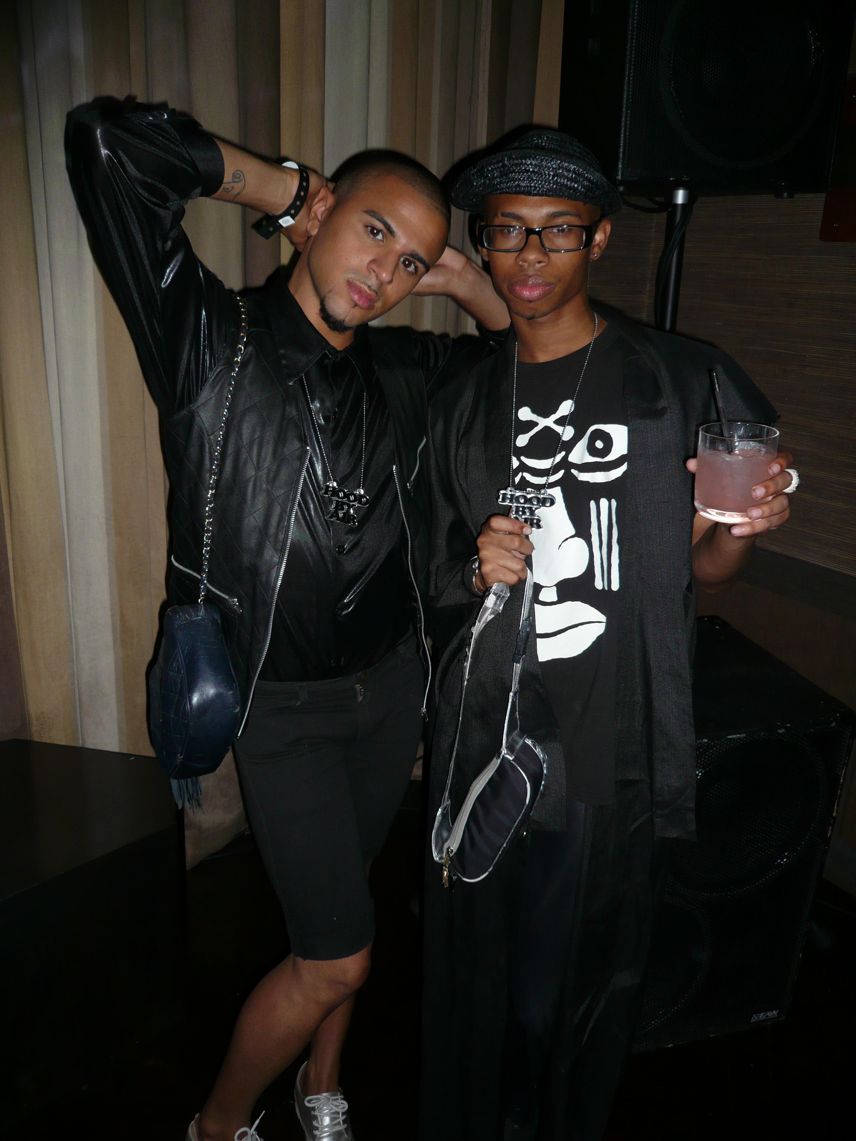 Fashion Designers Luar and Shayne Oliver of Hood by Air at a Seven New York event, 2006
