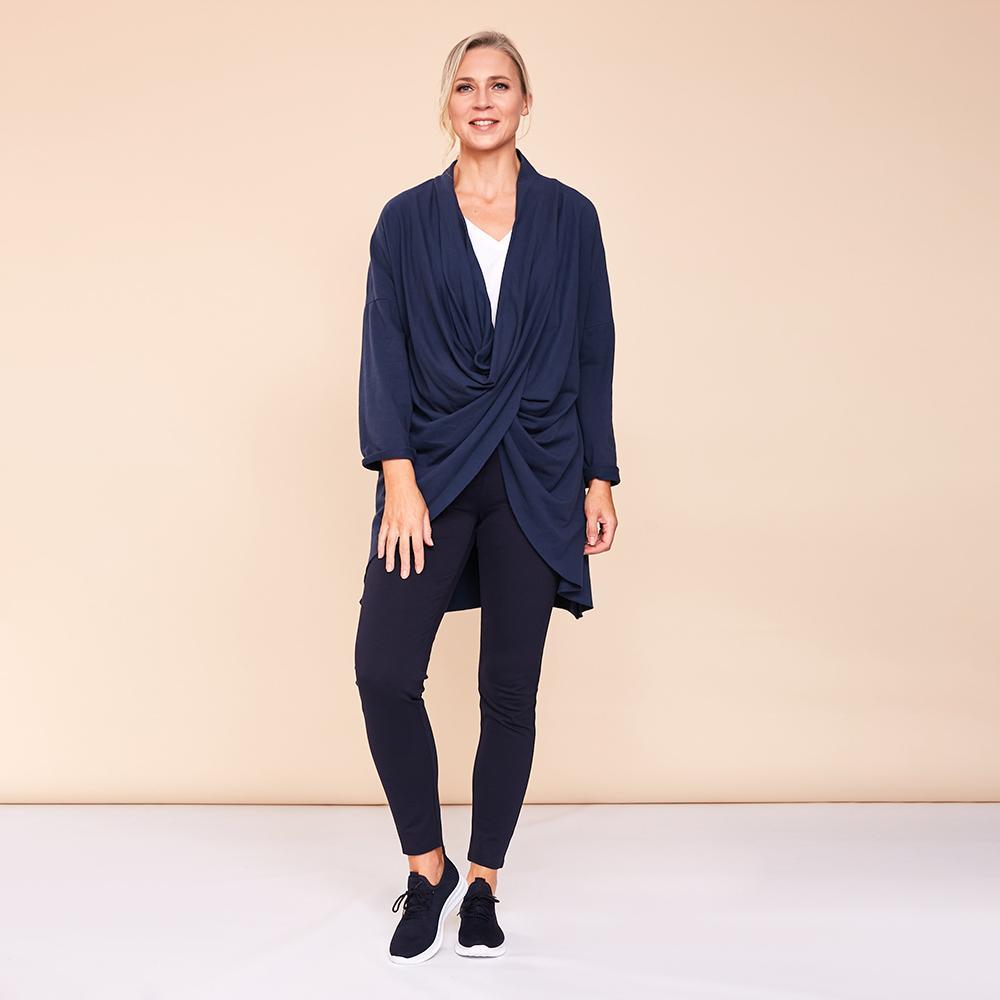 Saoirse Wrap Cardigan (Navy)