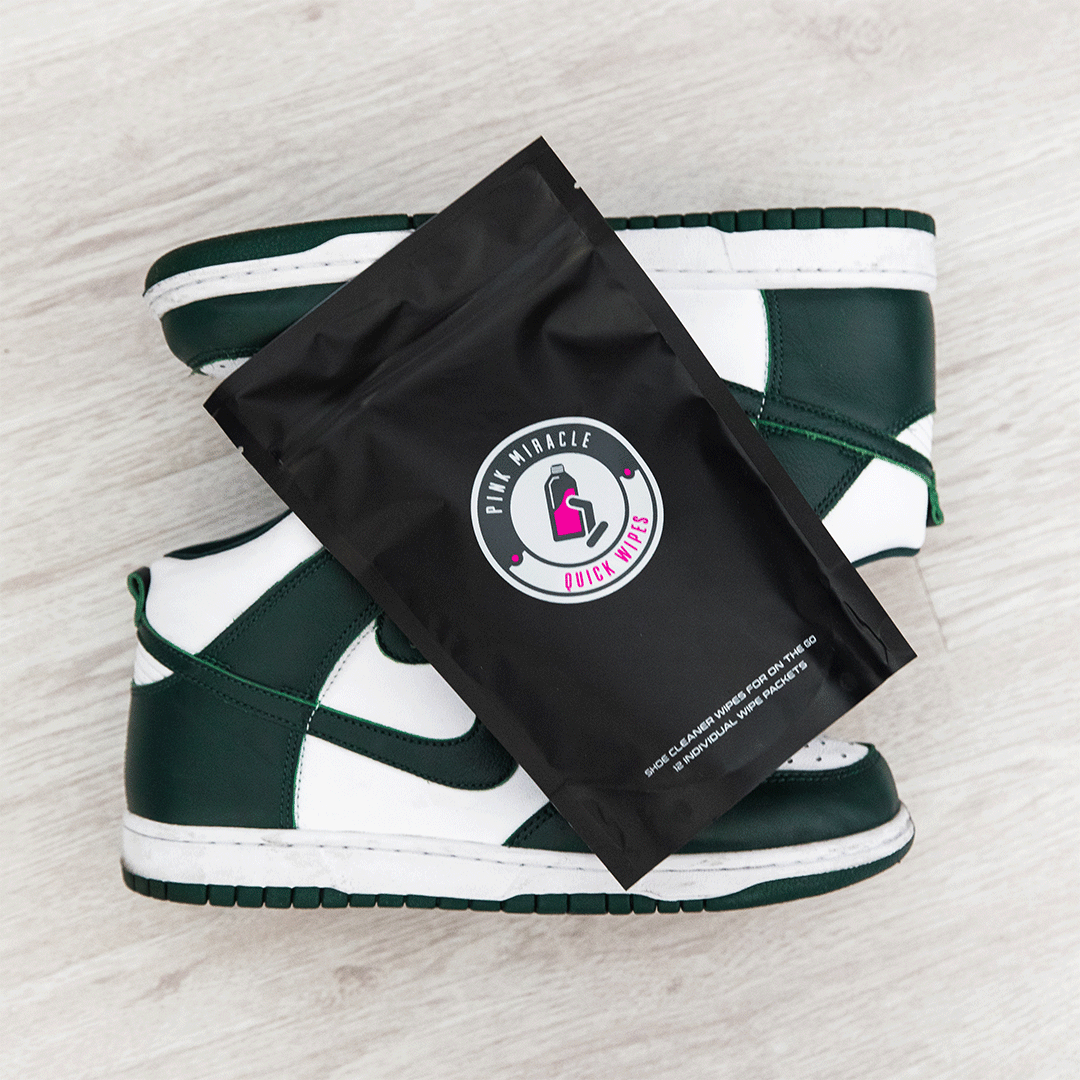 Pink Miracle Shoe Cleaner Quick Wipes for On the Go Fast Cleanups