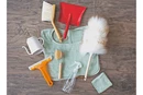 Toddler Cleaning Bundle, The Montessori Room, Toronto, Ontario, Canada, Montessori materials, Montessori tools, Montessori cleaning supplies, toddler cleaning supplies, squeegee, dish brush, duster, hand mitt, apron, hand broom, dustpan, watering can, toddler practical life materials, Montessori practical life materials