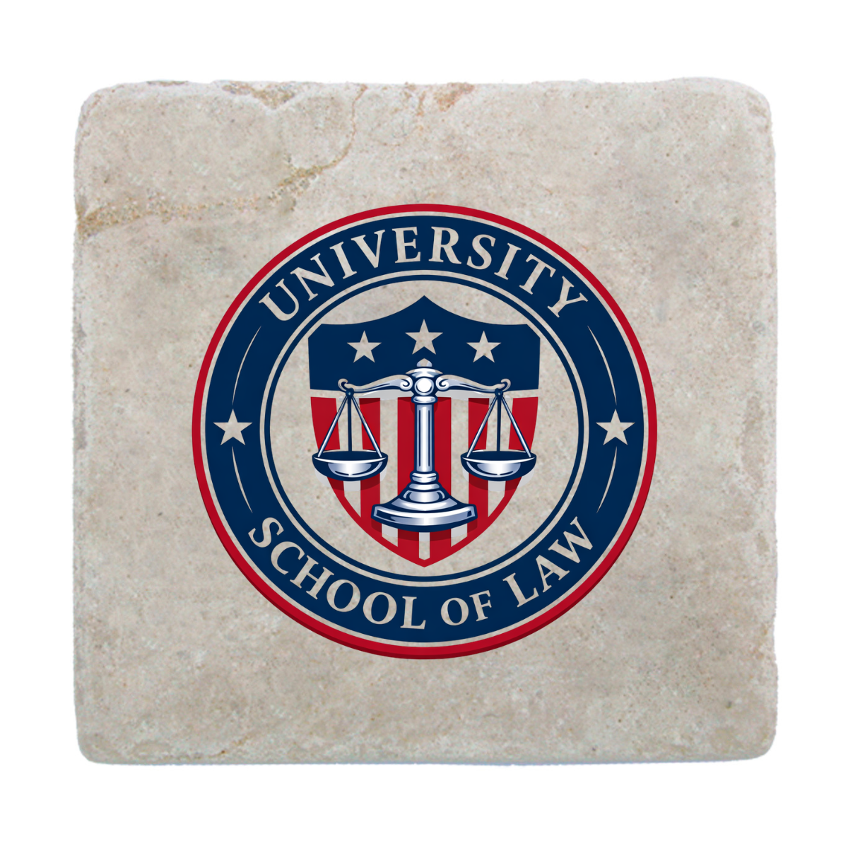 Custom Marble Coaster for Law School
