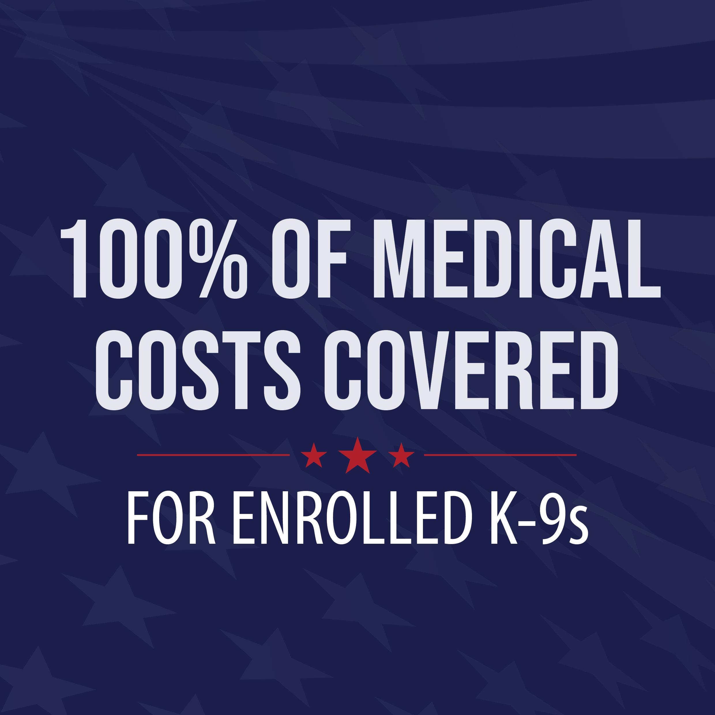 100% f medical costs covered for enrolled k9s