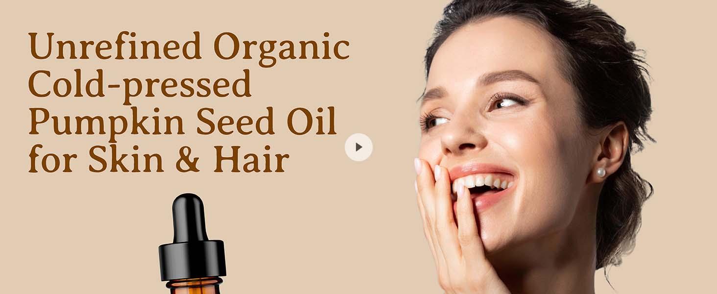 Unrefined Organic Cold-pressed Pumpkin Seed Oil for Skin & Hair