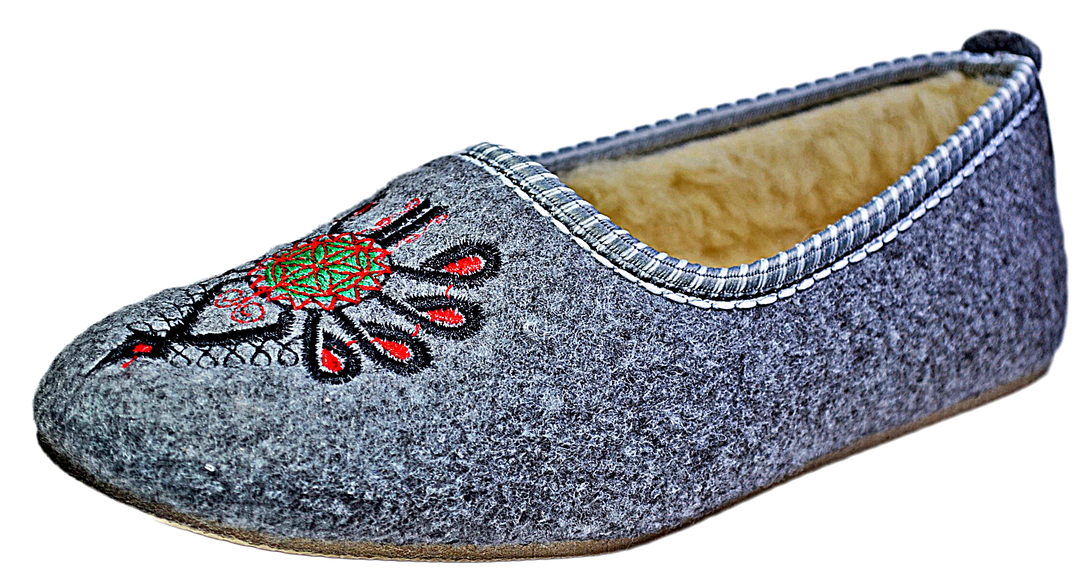 Amelia Cozy Felt Winter Shoes - Reindeer Leather
