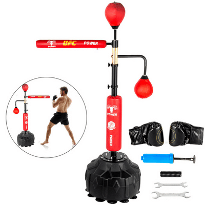 Punching Bag with Stand and Boxing Gloves, Reflex Punching Bag,  Freestanding Punching Ball Boxing Speed Bag, Height Adjustable- Great for  MMA