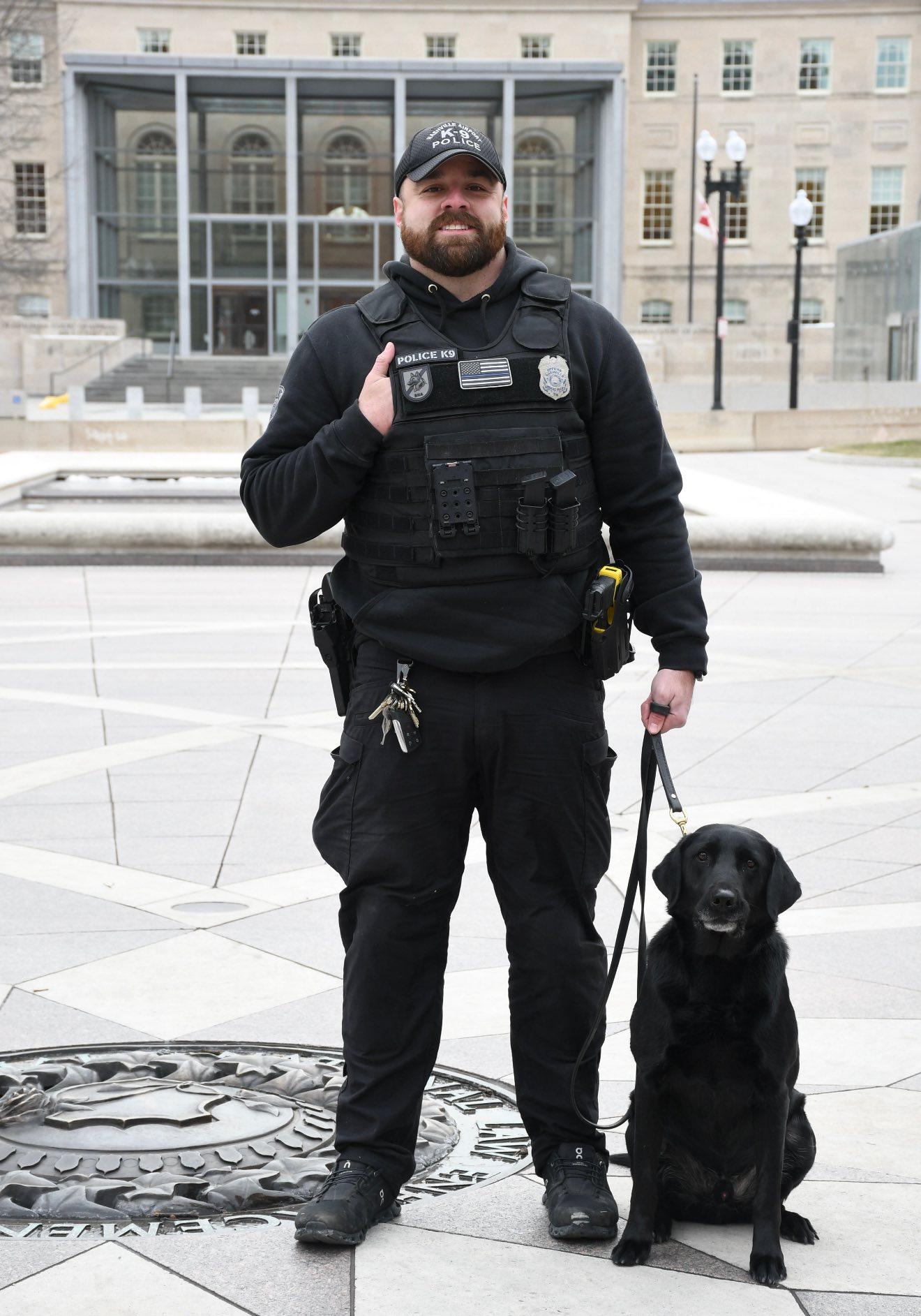 k9 freddie with handler