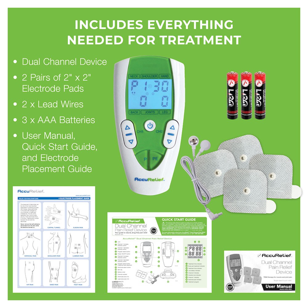 AccuRelief Single Channel TENS Therapy Electrotherapy Pain Relief System